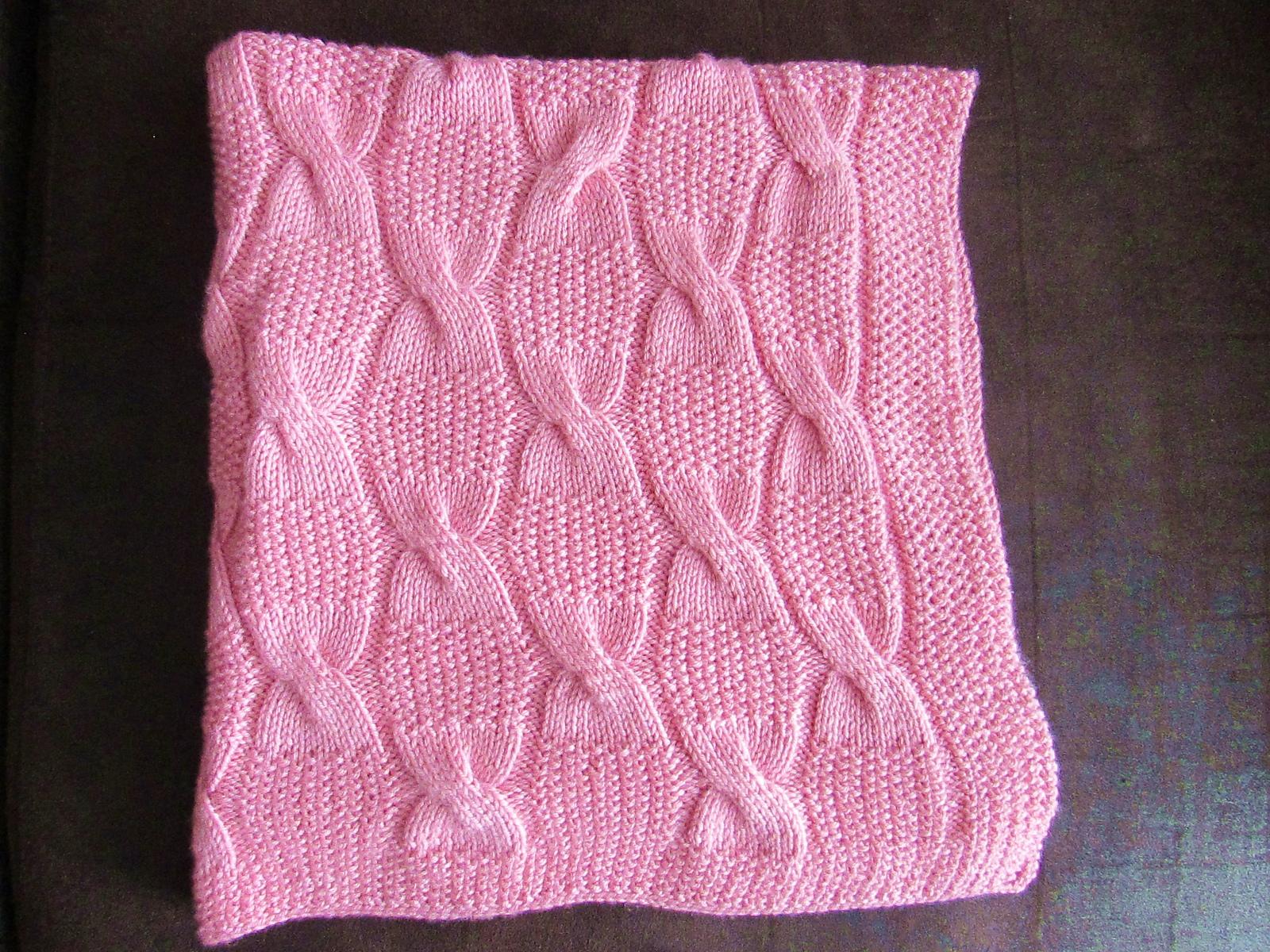 Cable & Seed Baby Blanket