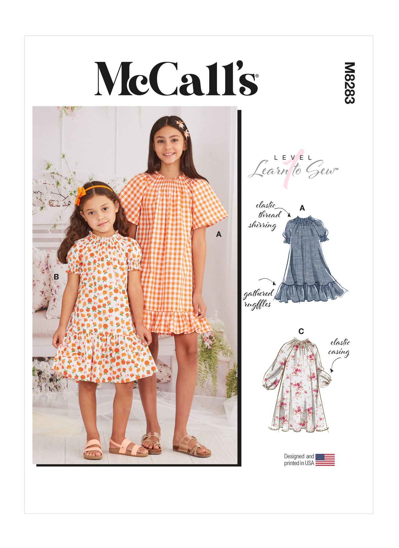McCall's Children's and Girls' Dresses M8283 - Sewing Pattern