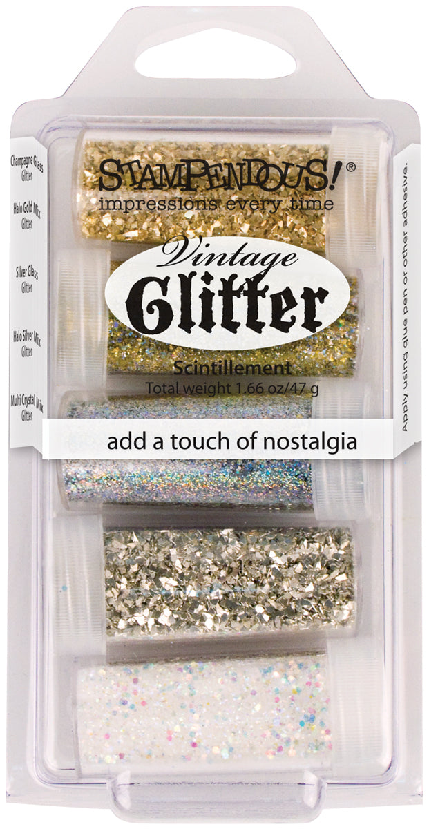 Stampendous Vintage Glitter .33oz 5/Pkg - 127977