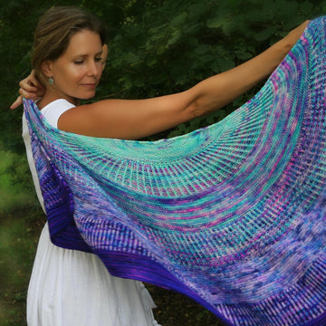 Brioche Shell Shawl