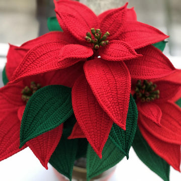 Crochet Poinsettia Pattern