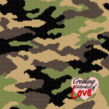 Camouflage C2C Stitch Graph
