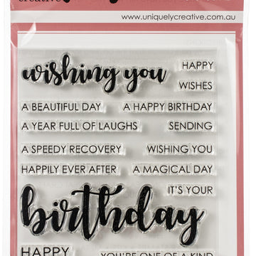 Uniquely Creative 4"X6" Clear Stamps 23/Pkg - Sweet Sentiment Builder