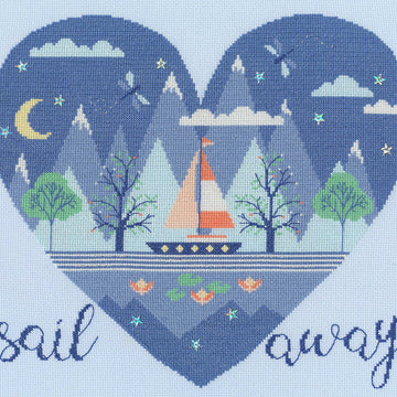 Bothy Threads Sail Away Cross Stitch Kit - 32 x 30cm