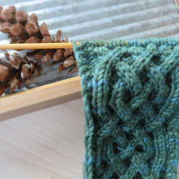 Cabled Headband with Saxon Braid