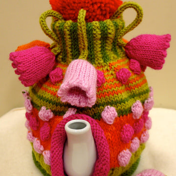 Bell Flowers and bobbles Tea Cosy