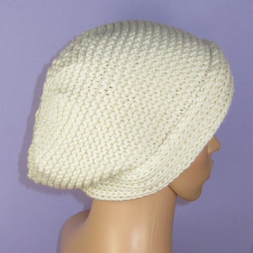 Chunky Rib Cuff Garter Stitch Tam Hat