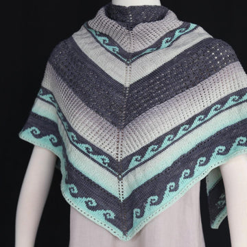 Sea Views Triangular Shawl