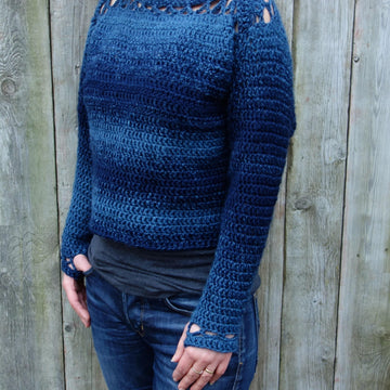 Blues Cropped Sweater