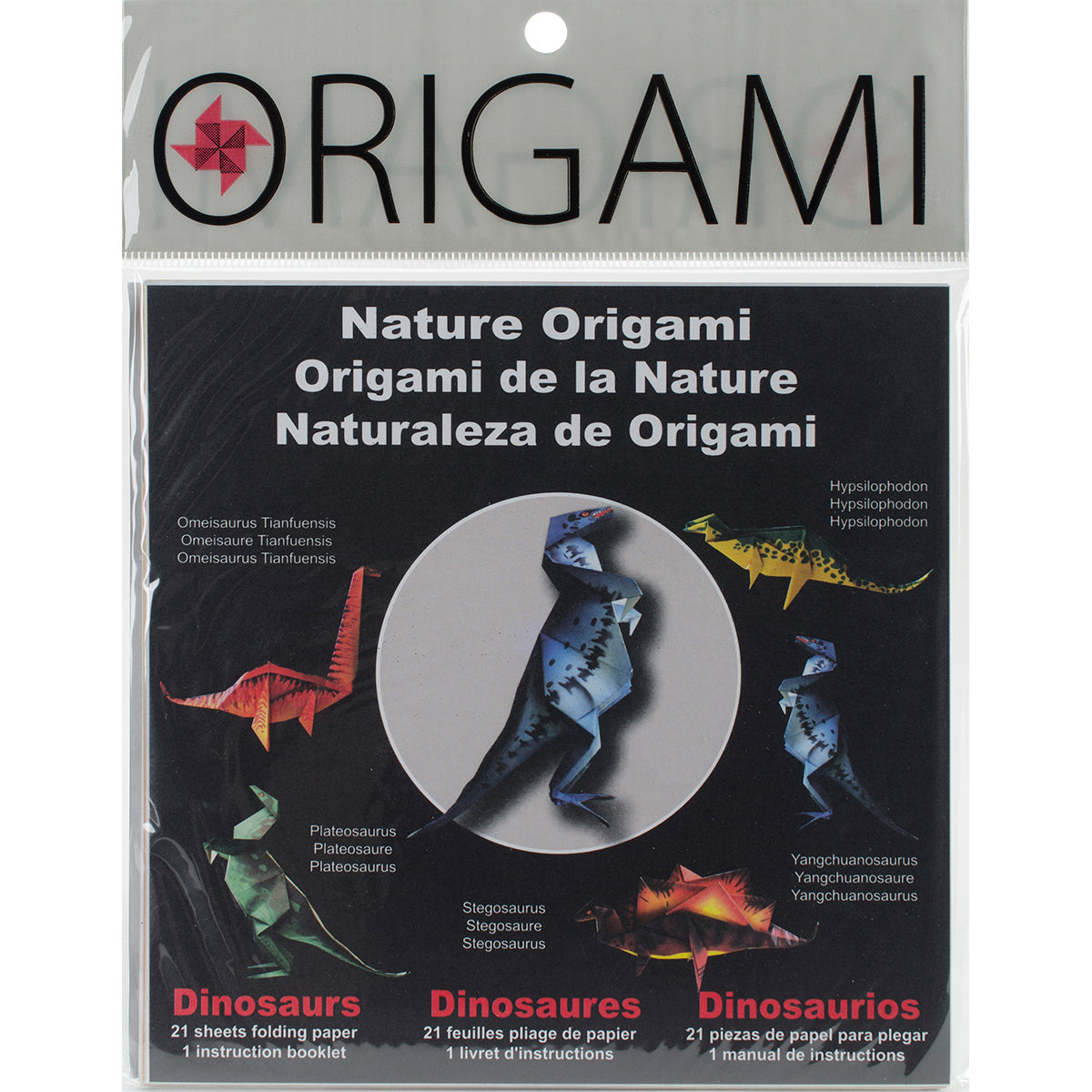 Yasutomo Fold 'Ems Origami Paper 6"X6" 21/Pkg - Dinosaurs, 7 Designs/3 Each