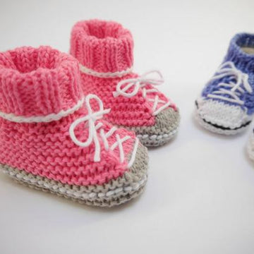 Strickanleitung - Baby Turnschuhe SNEAKERS - No.174