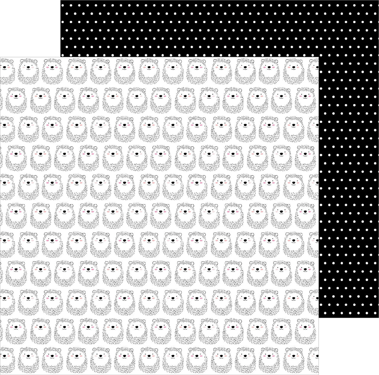 American Crafts Jen Hadfield Hey, Hello Double-Sided Cardstock 12"X12" 25/Pkg - Blushing Hedgehogs