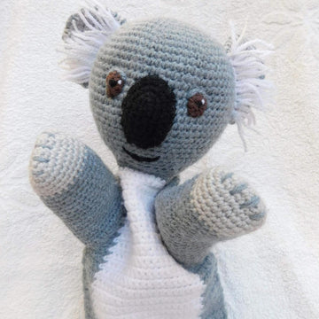 Osi, the Koala, amigurumi hand puppet