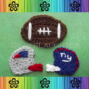 Football and Helmet Applique