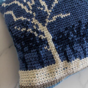 Winter Snow Scene Pillow