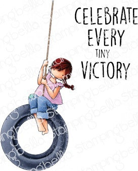 Stamping Bella Cling Stamps - Tiny Townie Tire Swing