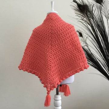 Mia Baby Girl Triangular Hooded Shawl N 478