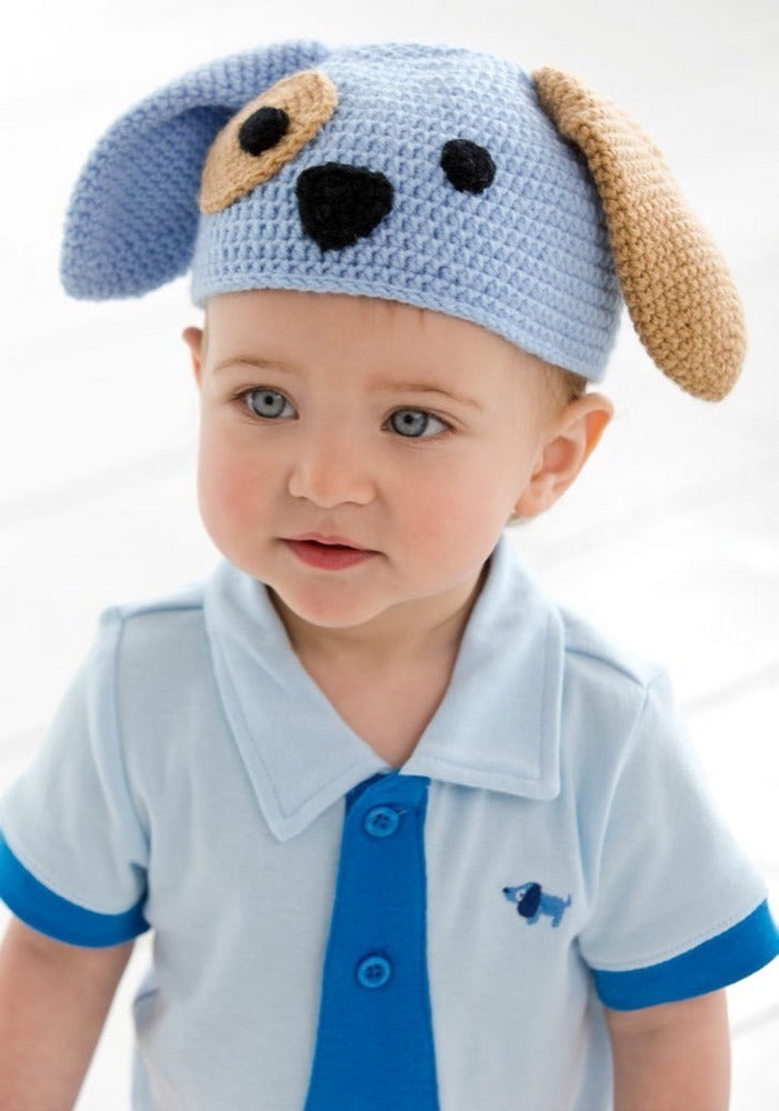 Puppy Dog Hat in Red Heart Anne Geddes Baby - LW3797