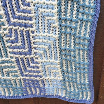 Mosaic Pinwheel Blanket in Blues