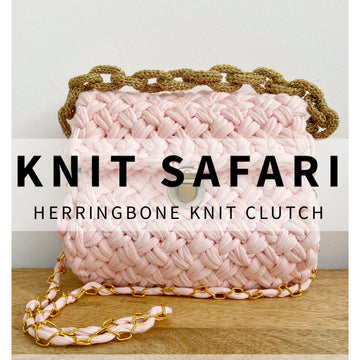 Herringbone Knit Clutch