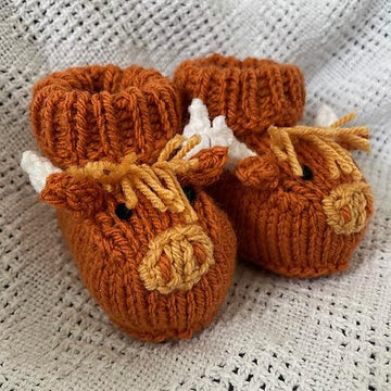 Highland Cow baby boots
