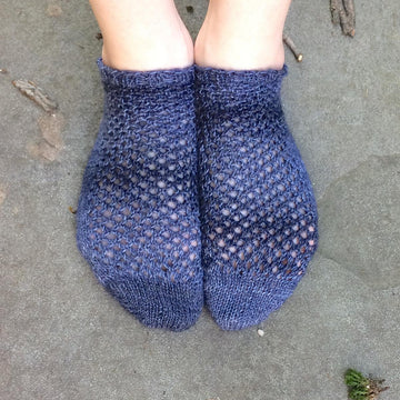 Hematite Lace Socks