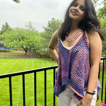 Square Charm Crochet Tank Top