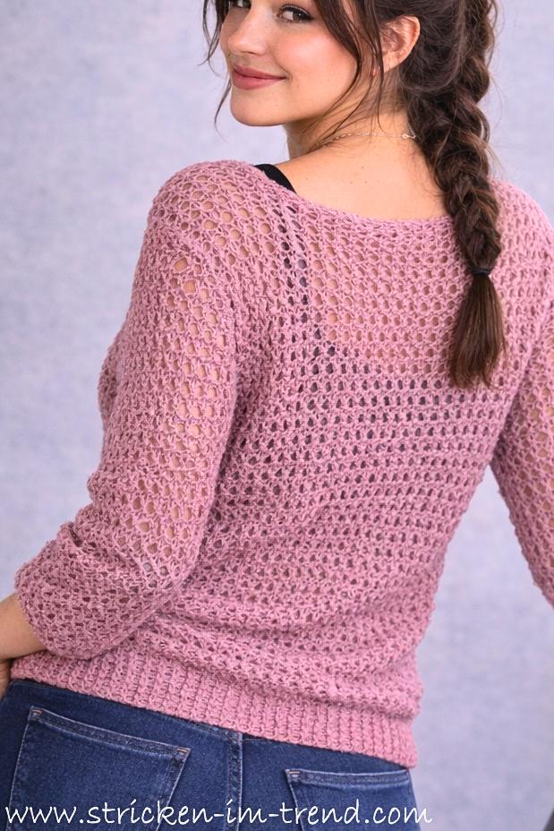 Crochet Pattern Summer Sweater YoungFashion #1 | Lightweight Mesh Pullover PDF