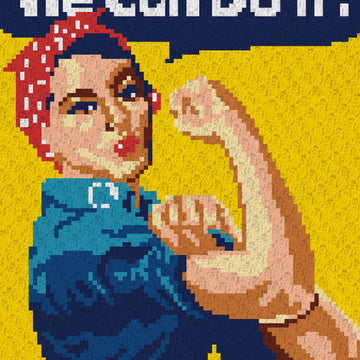 Rosie the Riveter C2C Graph - written pattern