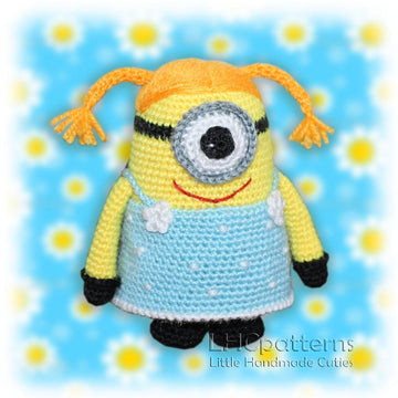 Minion Girl Crochet Pattern, Minion Crochet Pattern, Crochet Minion Girl