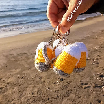 Beer mug keychain
