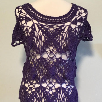 Lacy Flutter Cap Sleeve Top