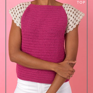 Charming Cap Sleeve Top - Free Crochet Pattern For Women in Paintbox Yarns Cotton DK