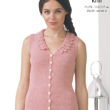 Cardigan and Waistcoat in King Cole Baby Alpaca DK - 4368 - Downloadable PDF