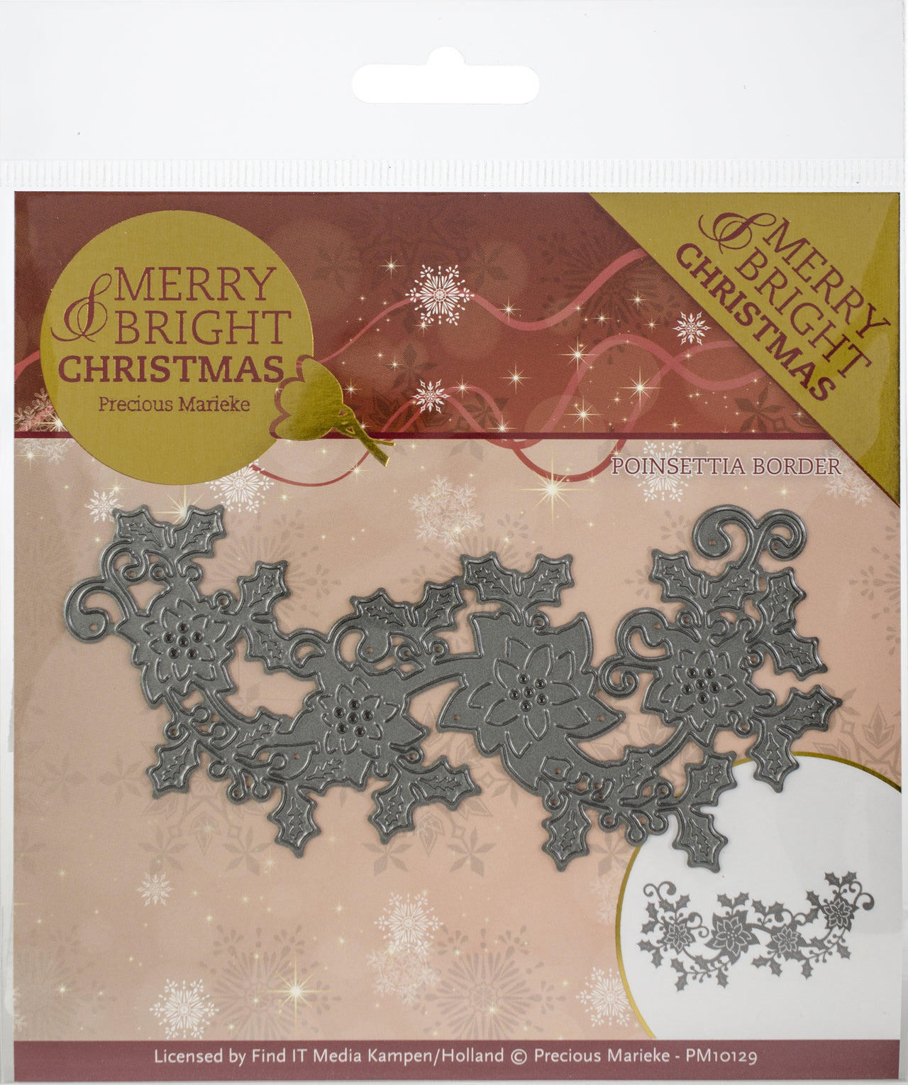 Find It Trading Precious Marieke Die - Poinsettia Border
