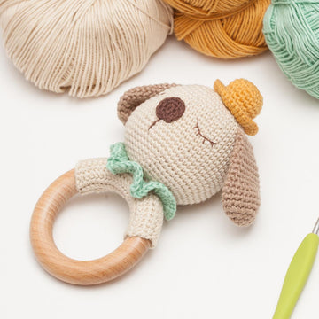 Dog rattle amigurumi