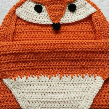 Fox Hooded Wrap Blanket
