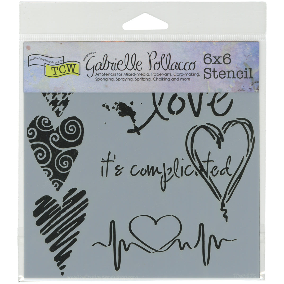 The Crafter's Workshop Crafter's Workshop Template 6"X6" - Complicated Hearts