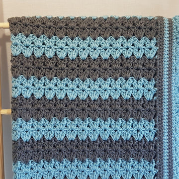 Stripes & Ruffles Baby Blanket