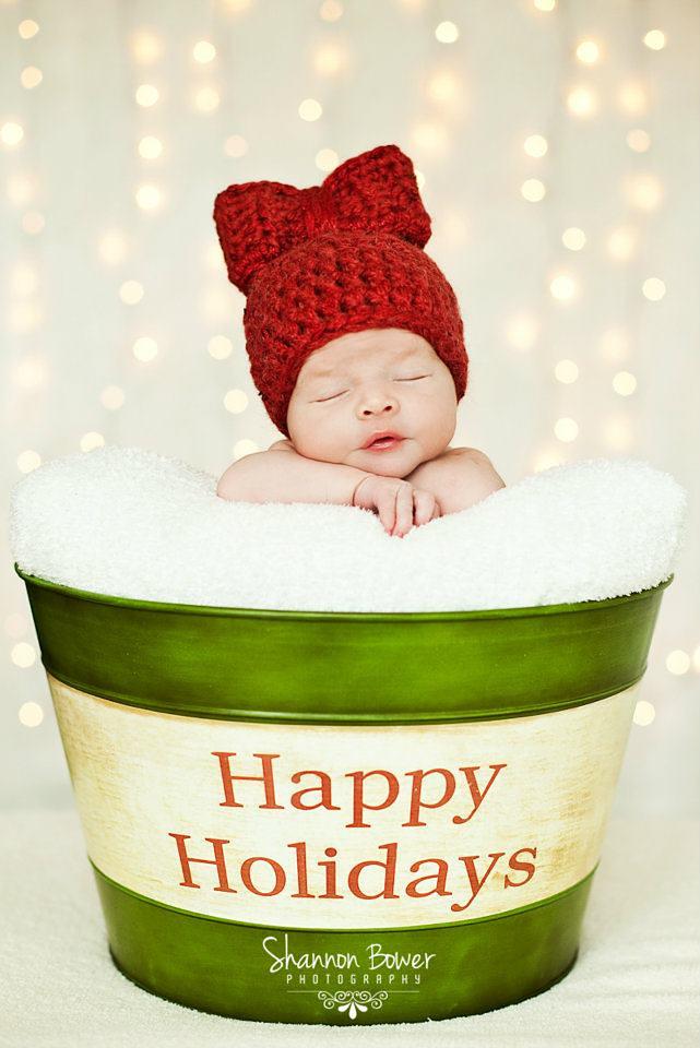#4 Newborn chunky big bow hat