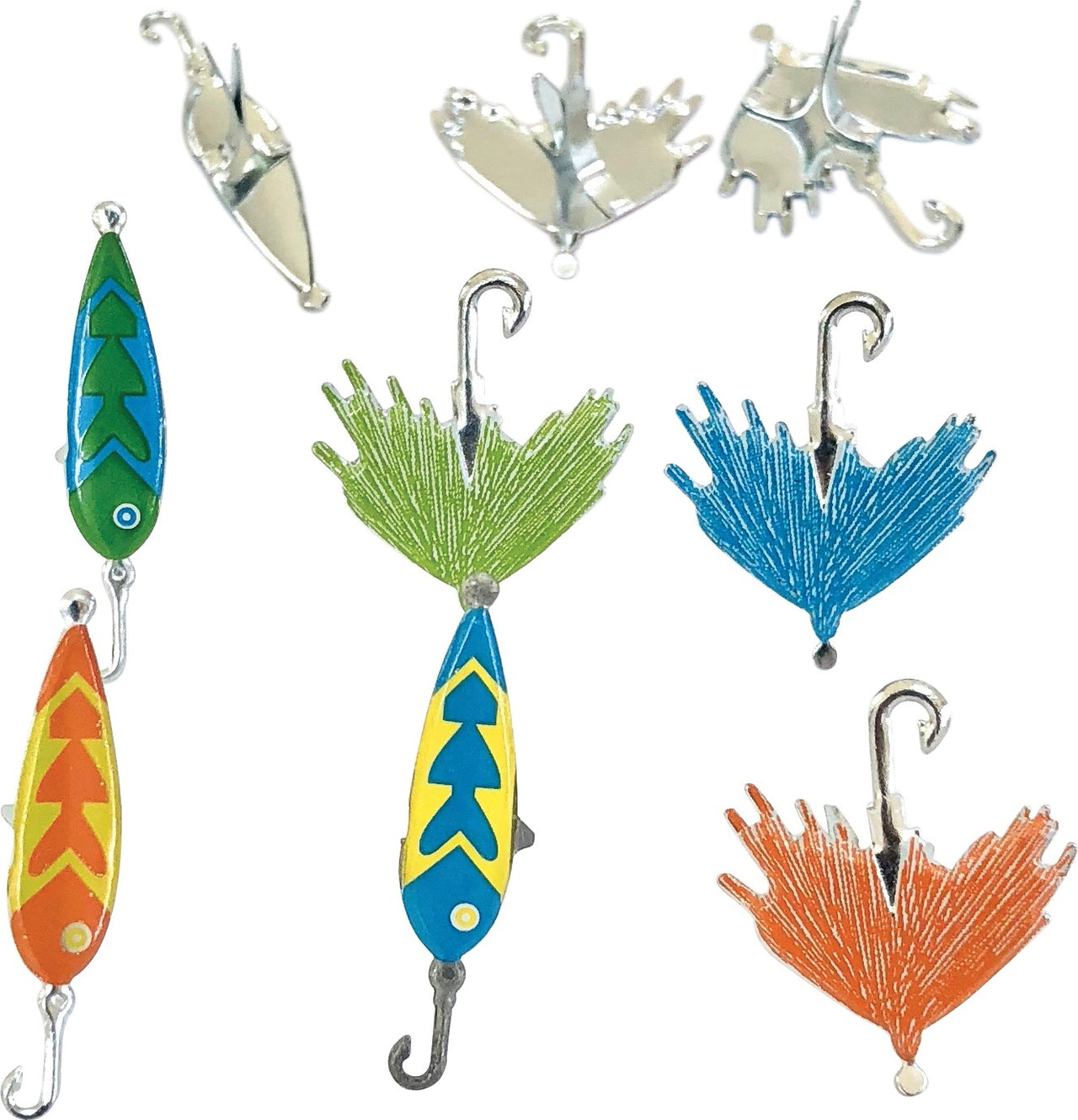 Eyelet Outlet Shape Brads 12/Pkg - Fishing Lure