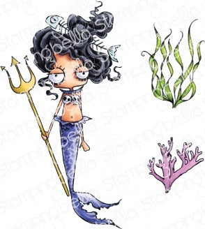 Stamping Bella Cling Stamps - Oddball Mermaid Set