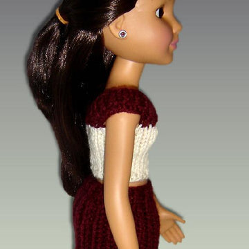 Ribbed skirt and Crop Top for BFC, Ink. dolls (18 inch slim dolls)