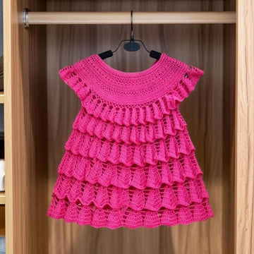 Crochet Baby Dress Pattern + Video Tutorial – Lacy Baby Girl Outfit, Preemie to Newborn Size PDF