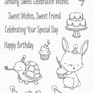 My Favorite Things Stacey Yacula Stamps 4"X8" - Sending Sweet Celebration Wishes