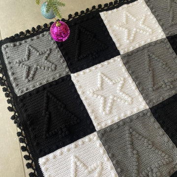 Crochet Christmas Tree Star Blanket
