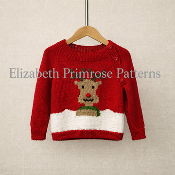 Rudolph the Reindeer Raglan Sweater P178
