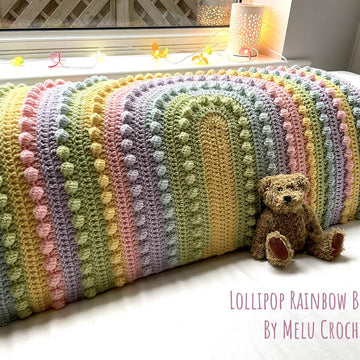 Lollipop Rainbow Blanket by Melu Crochet