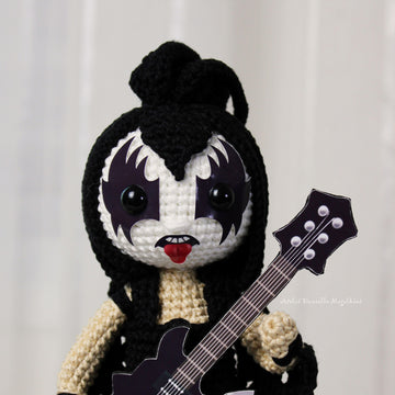 The Demon – Rock Doll Crochet Pattern + Printable Accessories (Fanart Inspired)