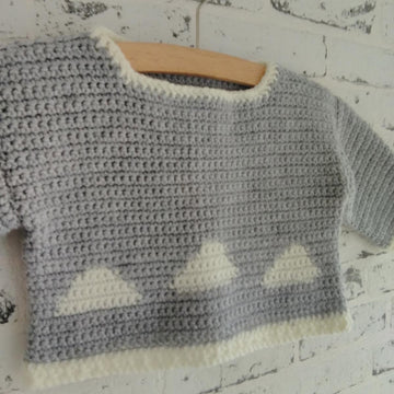 In the Clouds Baby Sweater